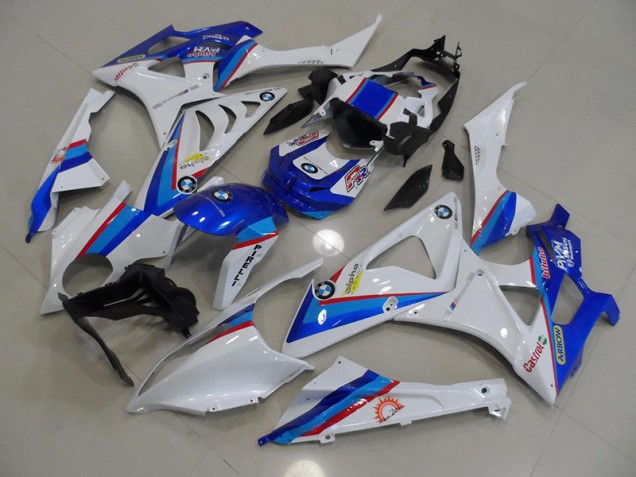 BMW S1000RR 2009-2014 Motorrad Verkleidung - Blau Weiß