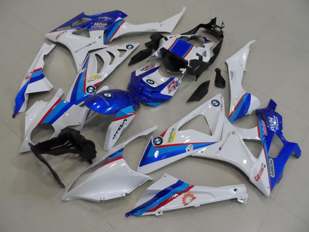 BMW S1000RR 2009-2014 Motorrad Vollverkleidung - Blau Weiß