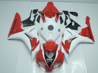 Honda CBR 1000 RR 2006-2007 Motorrad Verkleidungen - Orange Rot und Weiß