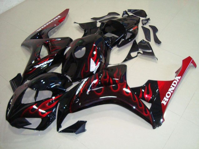 Honda CBR 1000 RR 2006-2007 Motorrad Verkleidungen - Rot Flamme