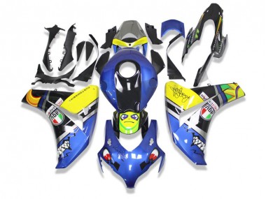 Honda CBR 1000 RR 2008-2011 Motorrad Verkleidungen - Blau Hai