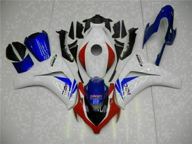 Honda CBR 1000 RR 2008-2011 Motorrad Verkleidungen & Plastik - Weiß Blau