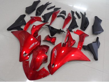 Honda CBR 250 RR 2011-2013 Motorrad Verkleidungen - Rot Matt Schwarz