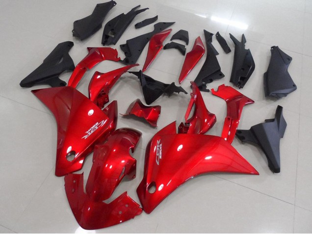 Honda CBR 250 RR 2011-2013 Motorrad Verkleidungen - Rot Matt Schwarz