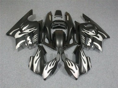 Honda CBR 600 F3 1995-1998 Motorrad Verkleidungen - Schwarze Weiße Flamme