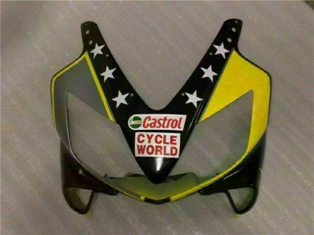 Honda CBR 600 F4i 2001-2003 Motorrad Verkleidungen - Gelb Schwarz Castrol Cycle World