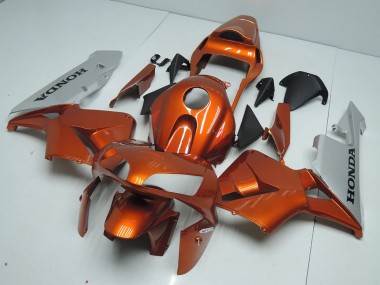 Honda CBR 600 RR 2003-2004 Motorrad Verkleidungen - Orange Silber