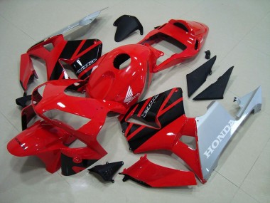 Honda CBR 600 RR 2003-2004 Motorrad Verkleidungen - Rot Silber