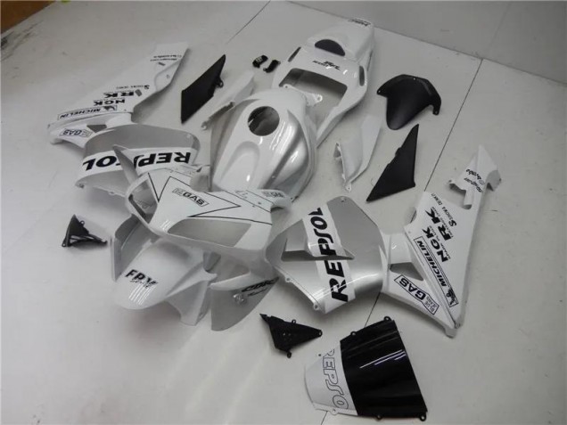 Honda CBR 600 RR 2003-2004 Motorrad Verkleidungen - Silber Weiß Schwarz Repsol