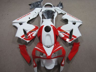 Honda CBR 600 RR 2003-2004 Motorrad Verkleidungen - Weiß Rot