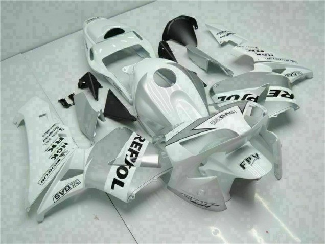 Honda CBR 600 RR 2003-2004 Motorrad Verkleidungen - Weiß Silber Repsol