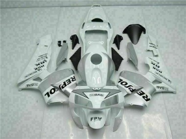 Honda CBR 600 RR 2003-2004 Motorrad Verkleidungen - Weiß Silber Repsol