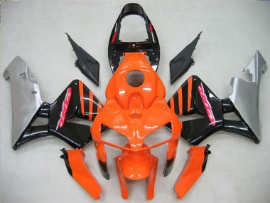 Honda CBR 600 RR 2005-2006 Motor Verkleidungen - Orange Schwarz