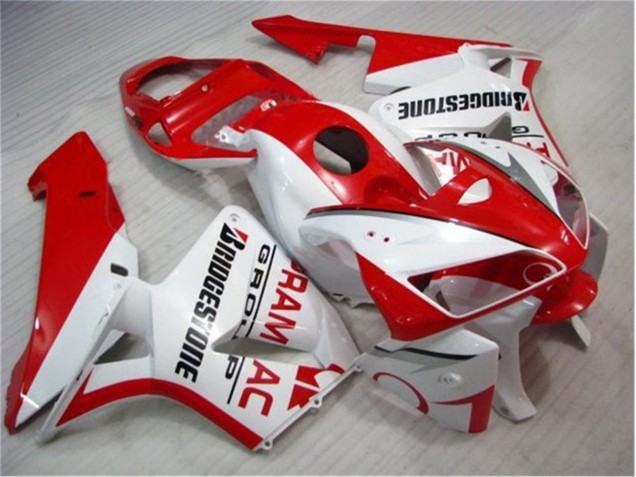 Honda CBR 600 RR 2005-2006 Motorrad Verkleidungen Komplett Sets - Rot Weiß