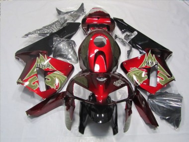 Honda CBR 600 RR 2005-2006 Motorrad Verkleidungen Komplett Sets - Schwarz Rot