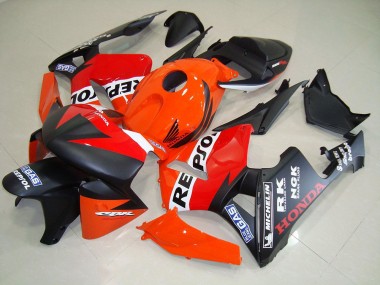 Honda CBR 600 RR 2005-2006 Motorrad Verkleidungen - Matt Schwarzer Repsol Renn