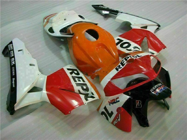 Honda CBR 600 RR 2005-2006 Motorrad Verkleidungen - Orange Schwarz Repsol