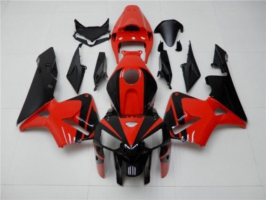 Honda CBR 600 RR 2005-2006 Motorrad Verkleidungen & Plastik - Rot Schwarz