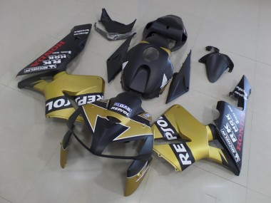 Honda CBR 600 RR 2005-2006 Motorrad Verkleidungen - Schwarzgold Repsol