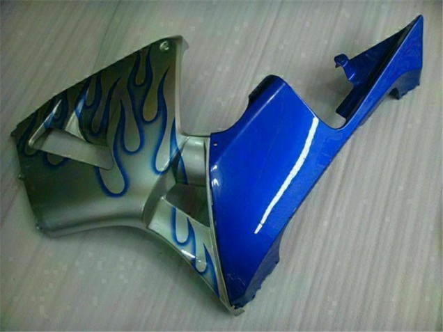 Honda CBR 600 RR 2005-2006 Motorrad Verkleidungen - Weiß Blau Flamme