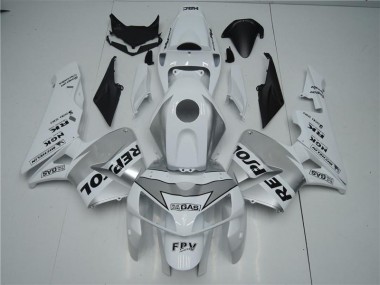 Honda CBR 600 RR 2005-2006 Motorrad Verkleidungen - Weiß Silber Schwarz Repsol