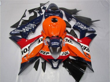 Honda CBR 600 RR 2007-2008 Motorrad Verkleidungen - Orange Blau Schwarz Repsol