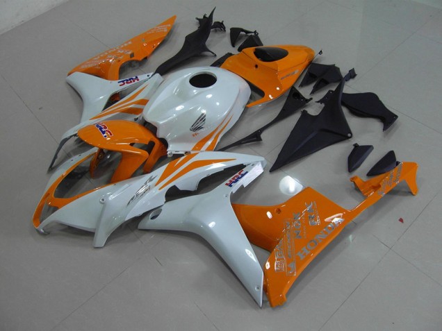 Honda CBR 600 RR 2007-2008 Motorrad Verkleidungen - Perl Weiß Orange