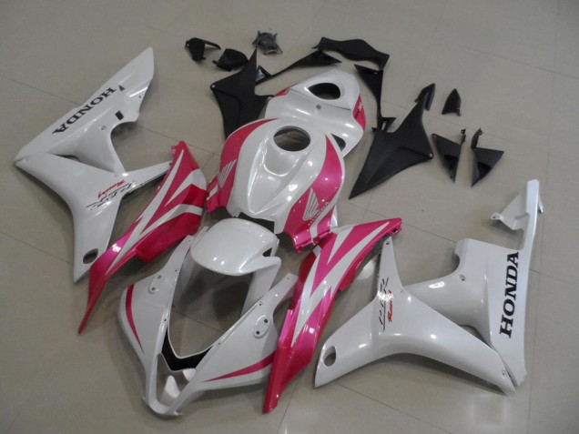 Honda CBR 600 RR 2007-2008 Motorrad Verkleidungen - Perl Weiß mit Rosa