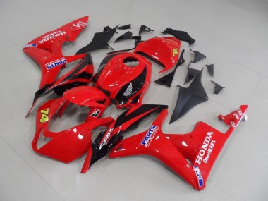 Honda CBR 600 RR 2007-2008 Motorrad Verkleidungen - Rot Schwarz Rennen