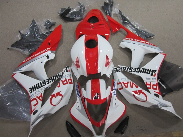 Honda CBR 600 RR 2007-2008 Motorrad Verkleidungen - Rot Weiß