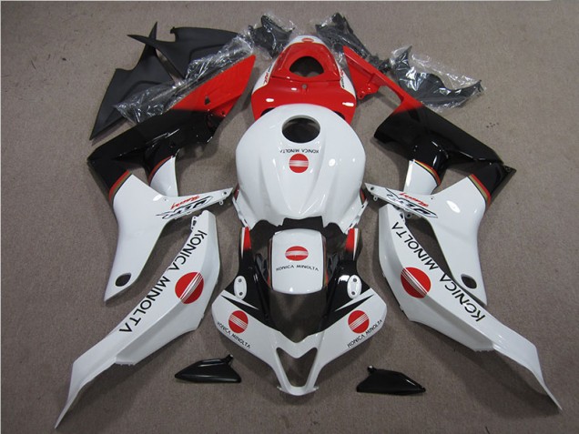 Honda CBR 600 RR 2007-2008 Motorrad Verkleidungen - Rot Weiß Schwarz Konica Minolta