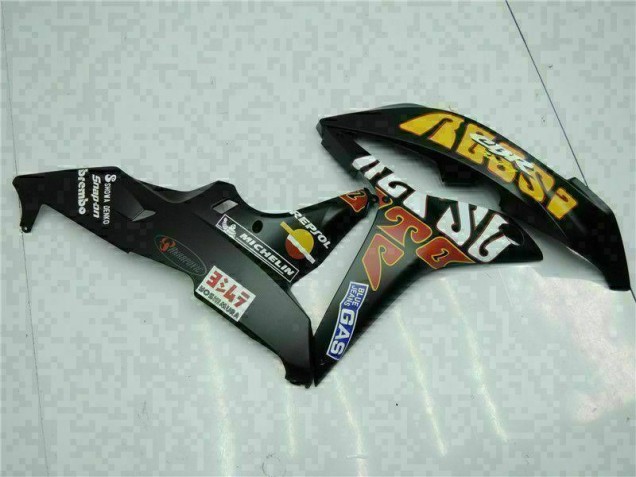 Honda CBR 600 RR 2007-2008 Motorrad Verkleidungen - Schwarz Gelb Repsol 46