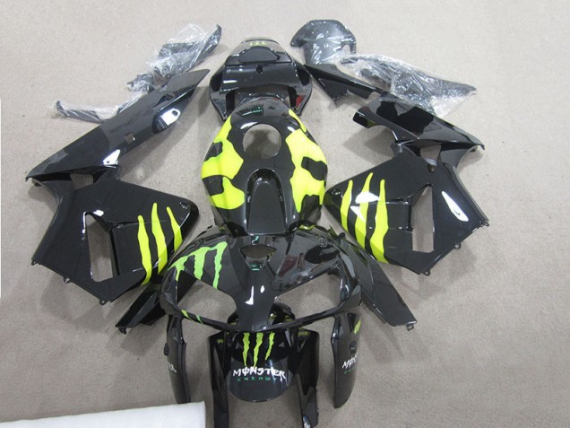 Honda CBR 600 RR 2007-2008 Motorrad Verkleidungen - Schwarz MonsterGrün