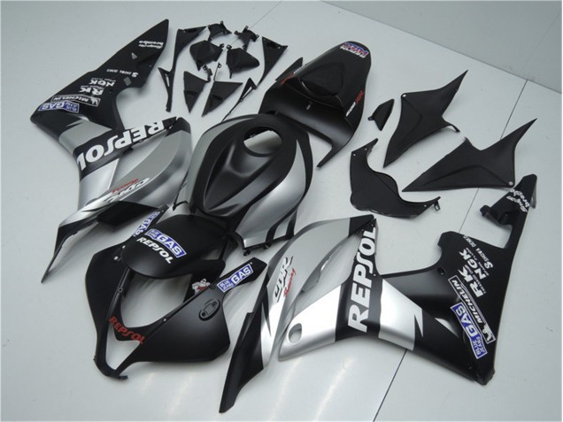 Honda CBR 600 RR 2007-2008 Motorrad Verkleidungen - Silber Repsol Schwarz