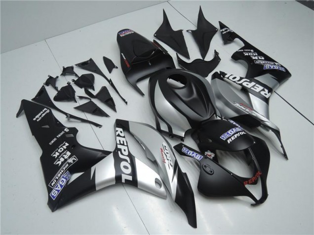 Honda CBR 600 RR 2007-2008 Motorrad Verkleidungen - Silber Repsol Schwarz