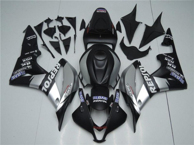 Honda CBR 600 RR 2007-2008 Motorrad Verkleidungen - Silber Repsol Schwarz