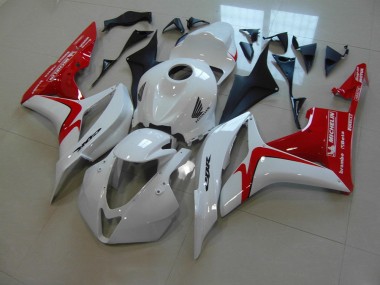 Honda CBR 600 RR 2007-2008 Motorrad Verkleidungen - Weiß Rot Rennen Version