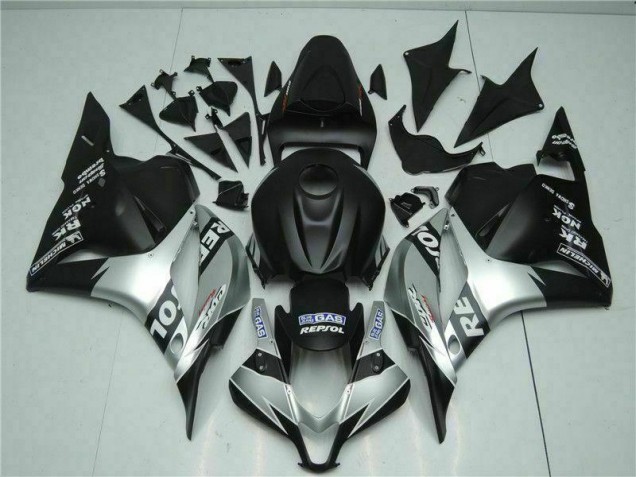 Honda CBR 600 RR 2009-2012 Motorrad Verkleidungen - Schwarz Silber Repsol