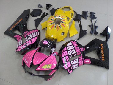 Honda CBR 600 RR 2013-2021 Motorrad Verkleidungen - Gelb Rosa Rossi