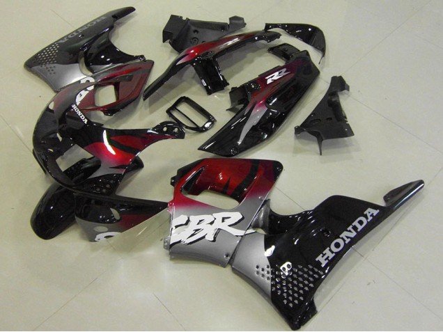 Honda CBR 900 RR 893 1996-1997 Motorrad Verkleidungen - Rot Schwarz Silber