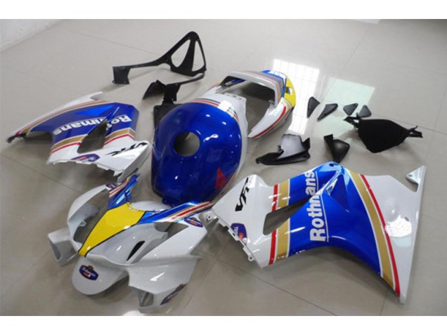 Honda VFR 800 2002-2013 Motorrad Verkleidungen - Blau Weiß Rothmans