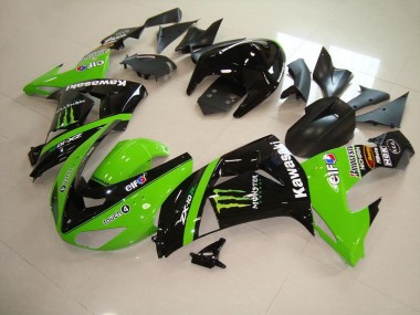 Kawasaki ZX10R 2006-2007 Motorrad Verkleidung - Grünes Monster