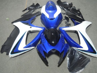 Kawasaki ZX10R 2006-2007 Motorrad Verkleidungen - Blau Weiß