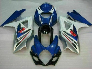 Suzuki GSXR 1000 K7 2007-2008 Motorrad VollVerkleidungen & Plastik - Blau Weiß