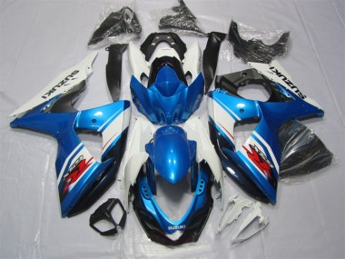 Suzuki GSXR 1000 K9 2009-2016 Motorrad Verkleidungen & Plastik - Blau Weiß