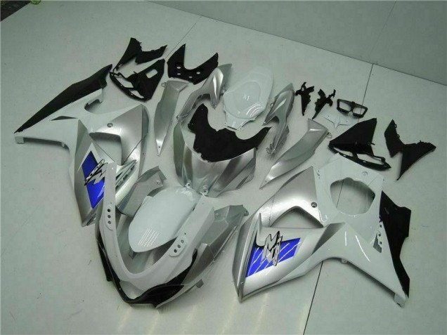 Suzuki GSXR 1000 K9 2009-2016 Motorrad Verkleidungen - Silber Weiß