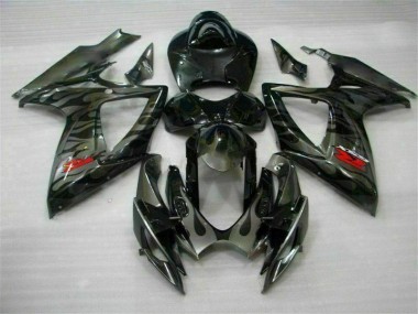 Suzuki GSXR 600 / 750 K6 2006-2007 Motorrad VollVerkleidungen & Plastik - Schwarz