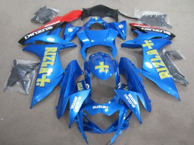 Suzuki GSXR 600 K11 2011-2024 Motorrad Verkleidungen - Blau Gelb Rizla