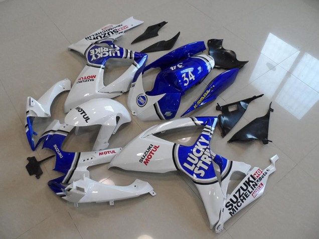 Suzuki GSXR 750 K6 2006-2007 Motorrad Verkleidungen - Blau Weiß Lucky Strike Motul 34