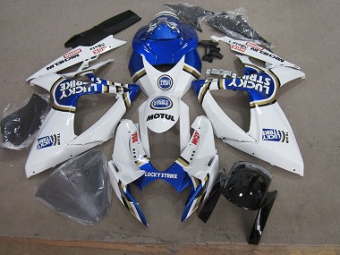 Suzuki GSXR 750 K6 2006-2007 Motorrad Verkleidungen - Blau Weiß Lucky Strike Motul